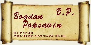 Bogdan Popsavin vizit kartica